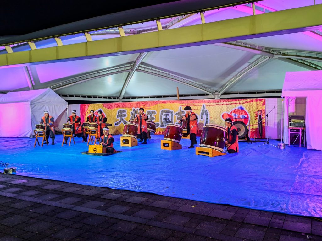 天狗王国まつり　栃木県　イベント　会場設営　イベントテント　ガーデンテーブルセット　音響制作　大田原市　那須塩原市　矢板市　お祭り　ナイトシアター　屋外