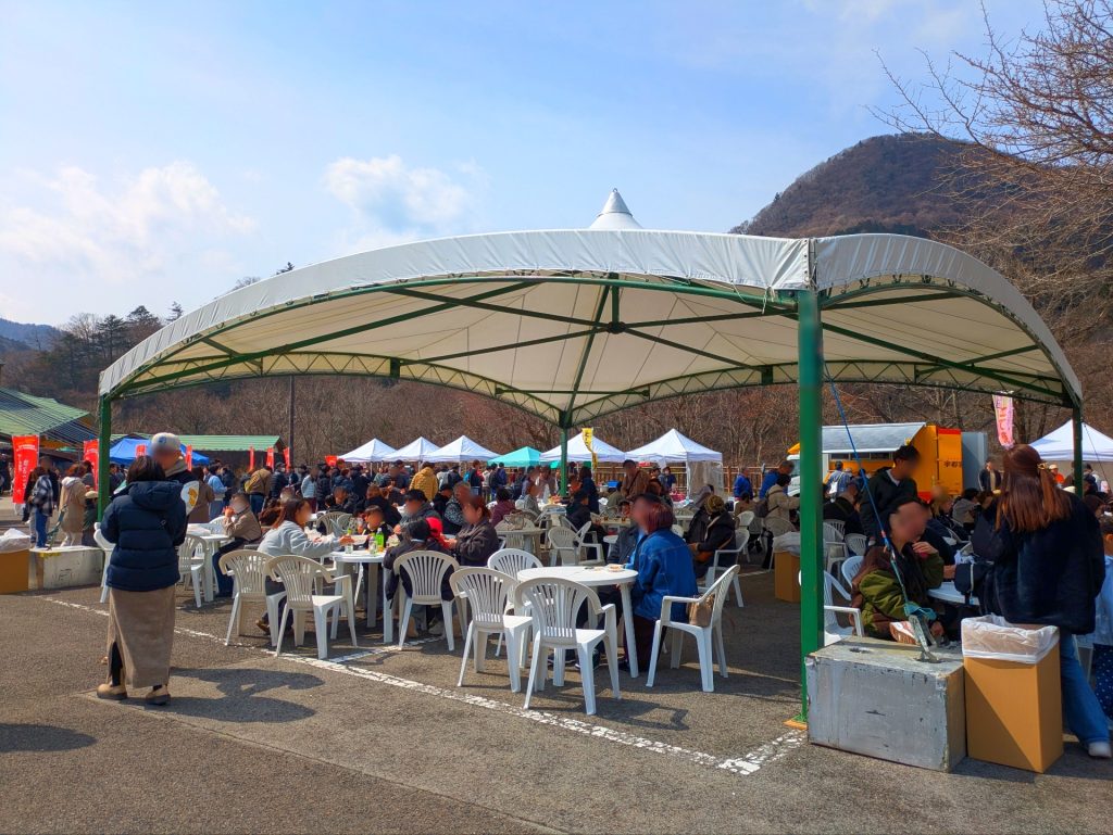 那須塩原　大田原　矢板　塩谷　イベント　お祭　グルメイベント　グルメフェス　ビックテント　ガーデンテーブル　音響制作　会場設営　春まつり　もみじ谷大吊橋　塩原温泉　塩原